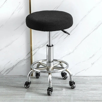 Housse Tabouret Rond - Couleur Unie