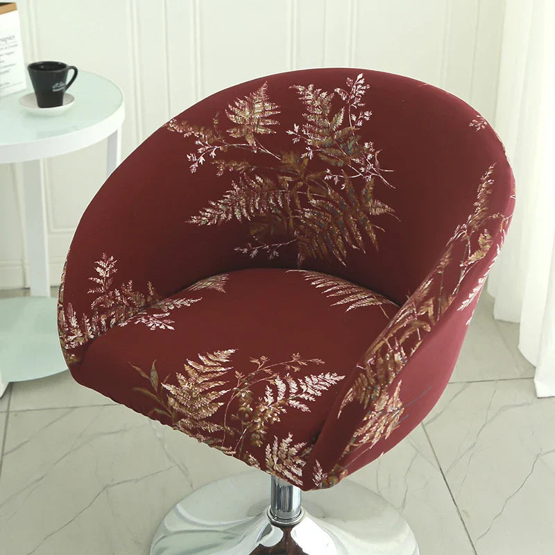 Housse Chaise Bar - Avec Motifs - Dossier Arrondi