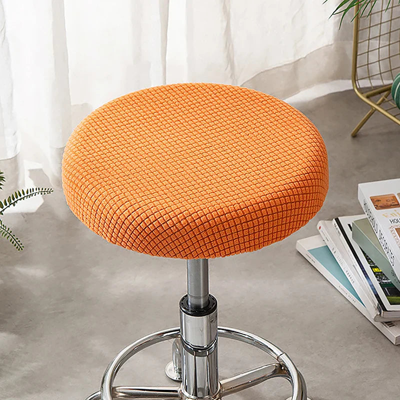 Housse Tabouret Bar Rond Jacquard