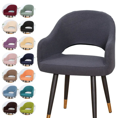 Housse Chaise Scandinave - Dossier Incurvée avec Accoudoirs