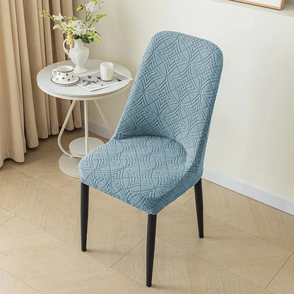 Housse de Chaise Scandinave Dossier Arrondi - Motif Gaufré