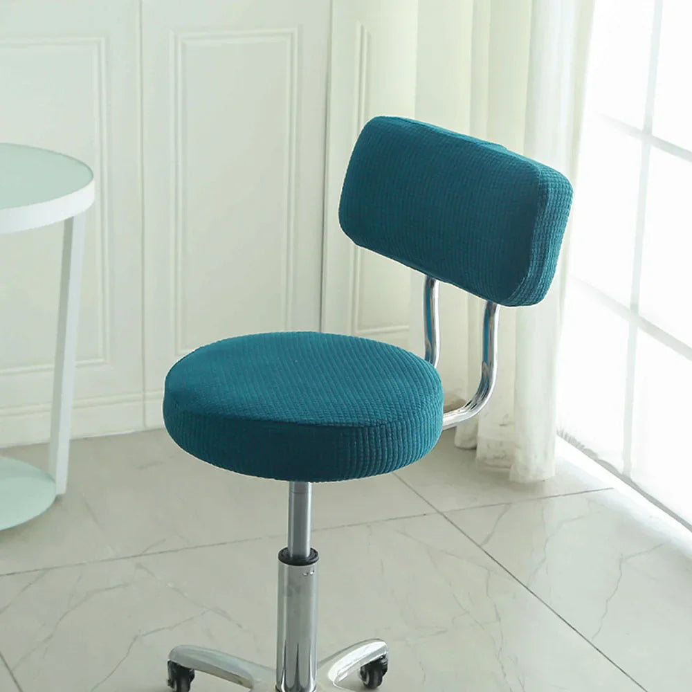 Housse de Tabouret Rond avec Dossier
