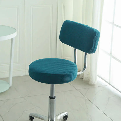 Housse de Tabouret Rond avec Dossier