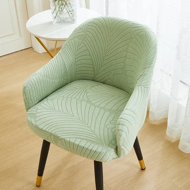 Housse de Chaise et Fauteuil Scandinave - Motif Feuille