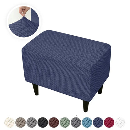 Housse Fauteuil Club - Housse Repose Pieds - Motif Chevrons