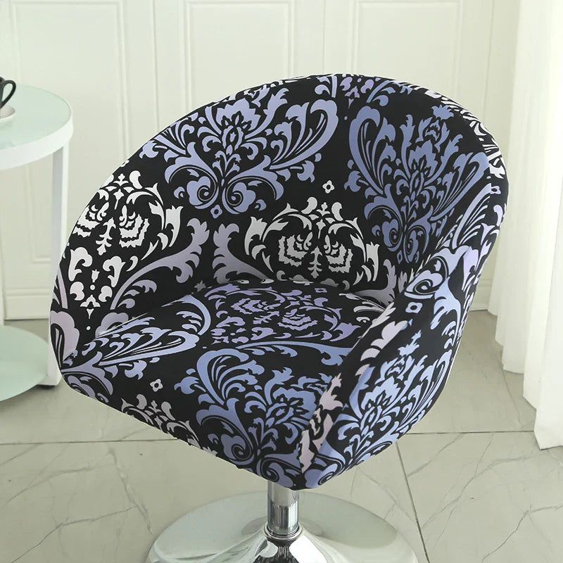 Housse Chaise Bar - Avec Motifs - Dossier Arrondi