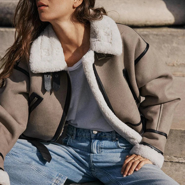 MP | Veste en cuir polyvalente kaki