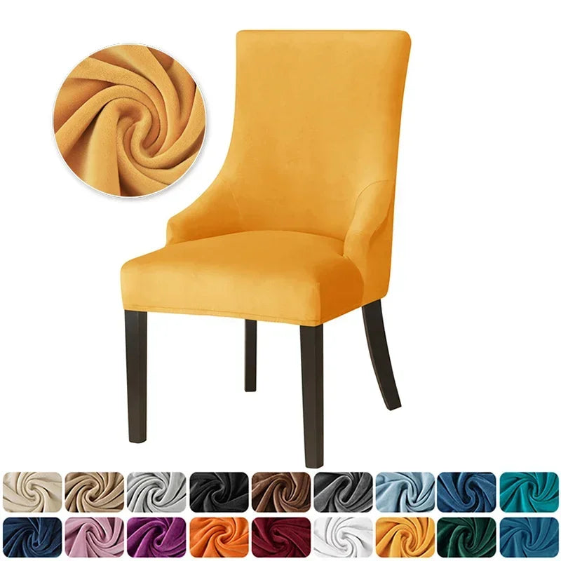 Housse Chaise Scandinave avec Accoudoirs - Velours