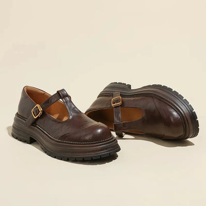 Chiara | Élégantes Chaussures Mary Jane en Cuir de Haute Qualité