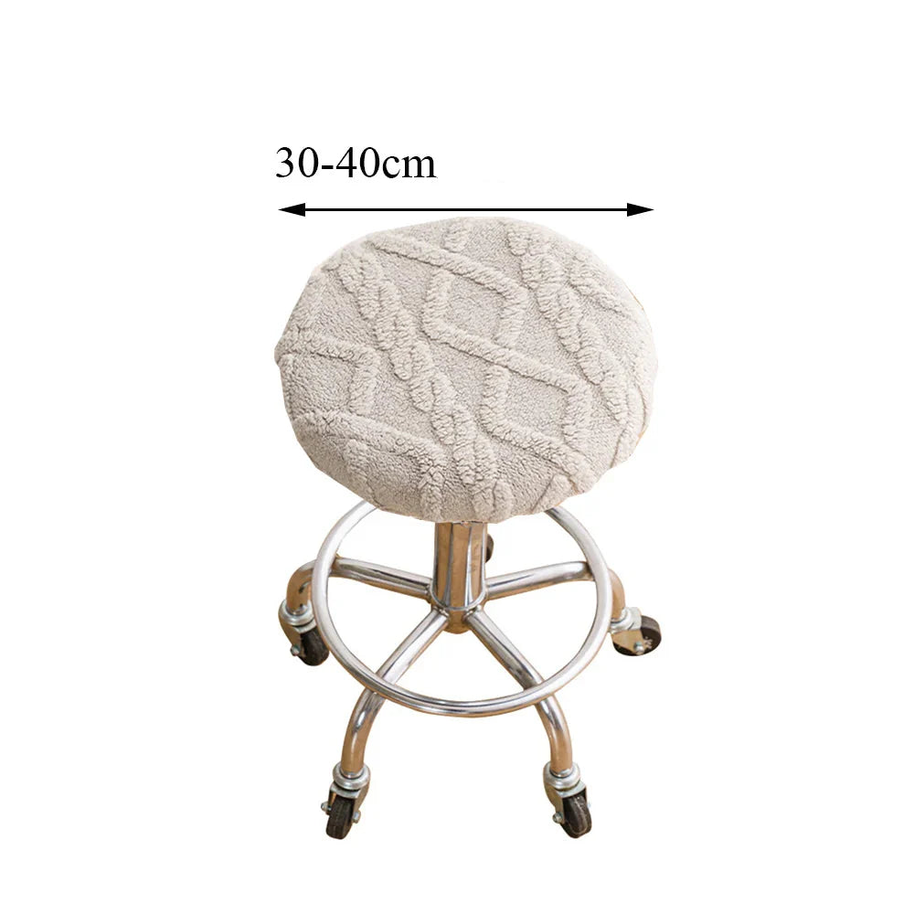 Housse Tabouret Rond - Couleur Unie