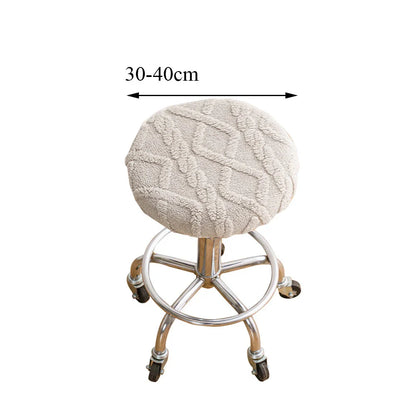 Housse Tabouret Rond - Couleur Unie