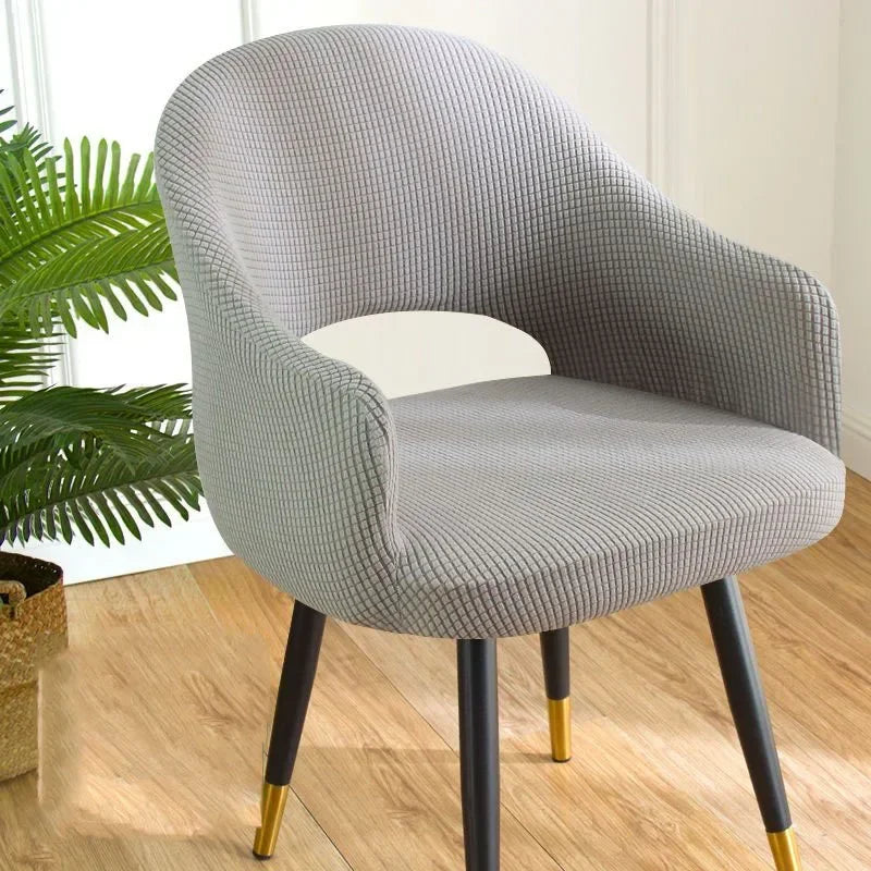 Housse Chaise Scandinave - Dossier Incurvée avec Accoudoirs