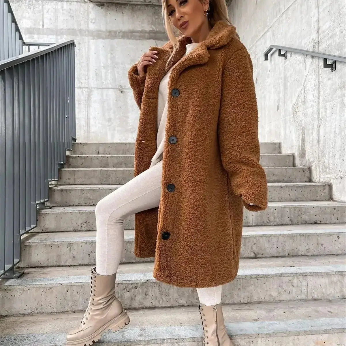 Monica - Manteau Teddy Élégant