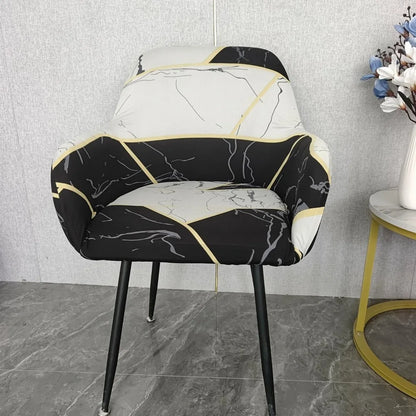 Housse Chaise Scandinave avec Accoudoirs - Avec Motifs