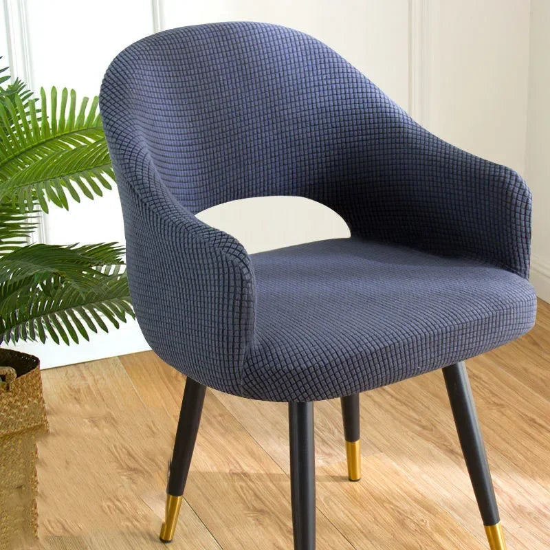 Housse Chaise Scandinave - Dossier Incurvée avec Accoudoirs