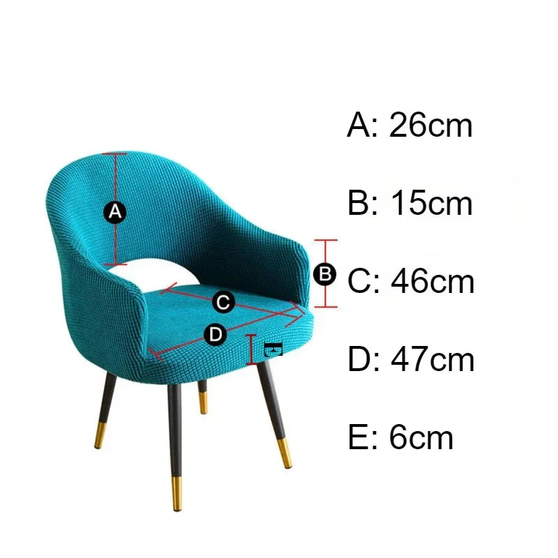 Housse Chaise Scandinave - Dossier Incurvée avec Accoudoirs