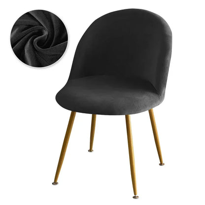 Housse Chaise Scandinave Dossier Incurvée Velours
