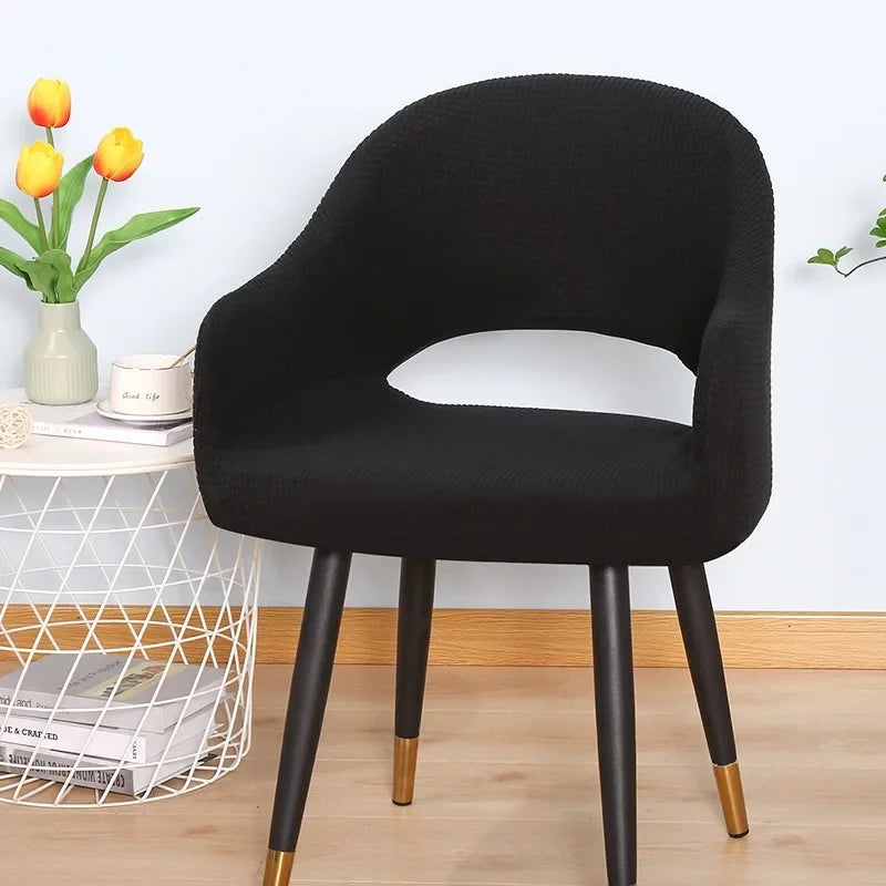 Housse Chaise Scandinave - Dossier Incurvée avec Accoudoirs
