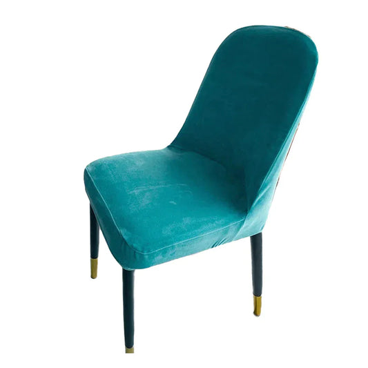 Housse de Chaise Scandinave - Velours - Dossier Arrondi
