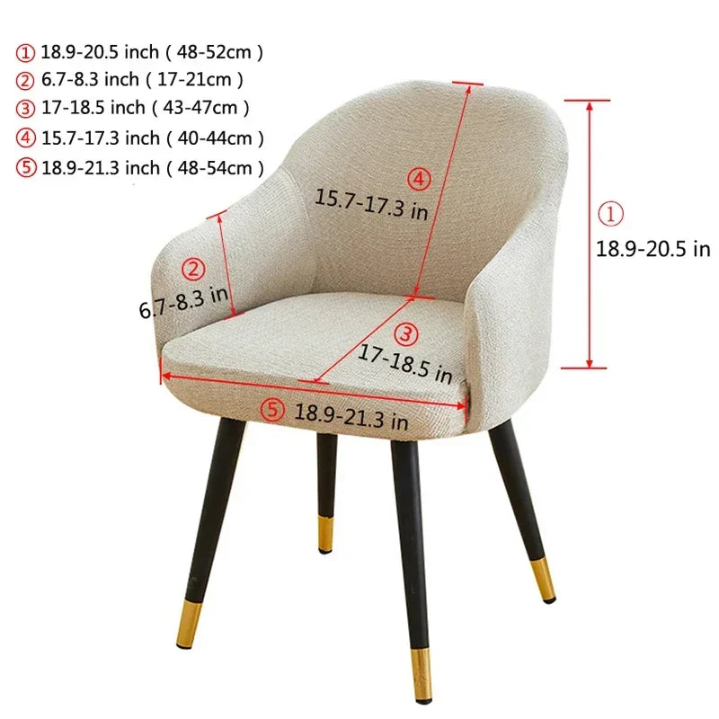Housse de Chaise et Fauteuil Scandinave - Motif Feuille