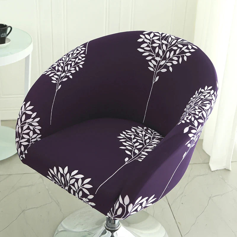 Housse Chaise Bar - Avec Motifs - Dossier Arrondi