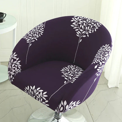 Housse Chaise Bar - Avec Motifs - Dossier Arrondi