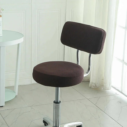 Housse de Tabouret Rond avec Dossier