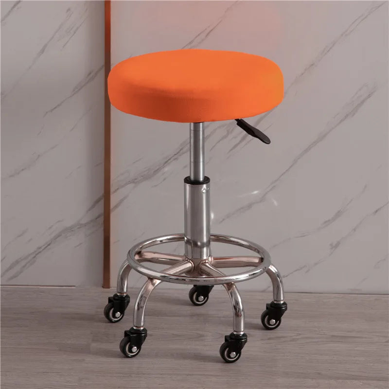 Housse Tabouret Rond - Couleur Unie