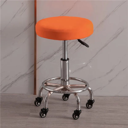 Housse Tabouret Rond - Couleur Unie