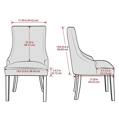 Housse Chaise Scandinave avec Accoudoirs - Velours