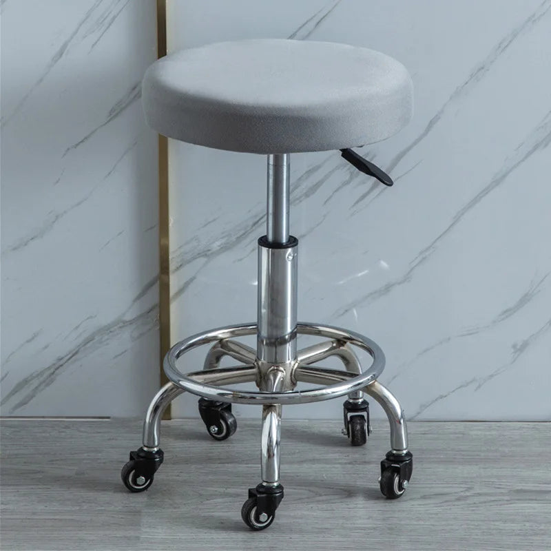 Housse Tabouret Rond - Couleur Unie