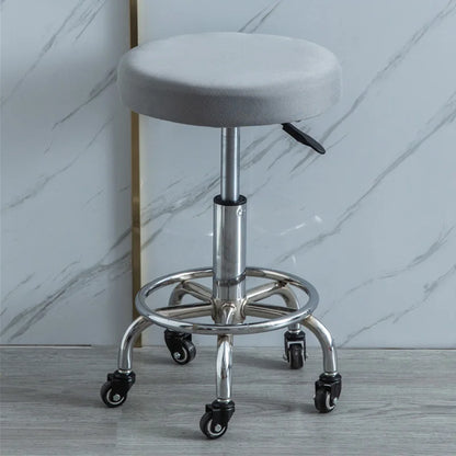 Housse Tabouret Rond - Couleur Unie