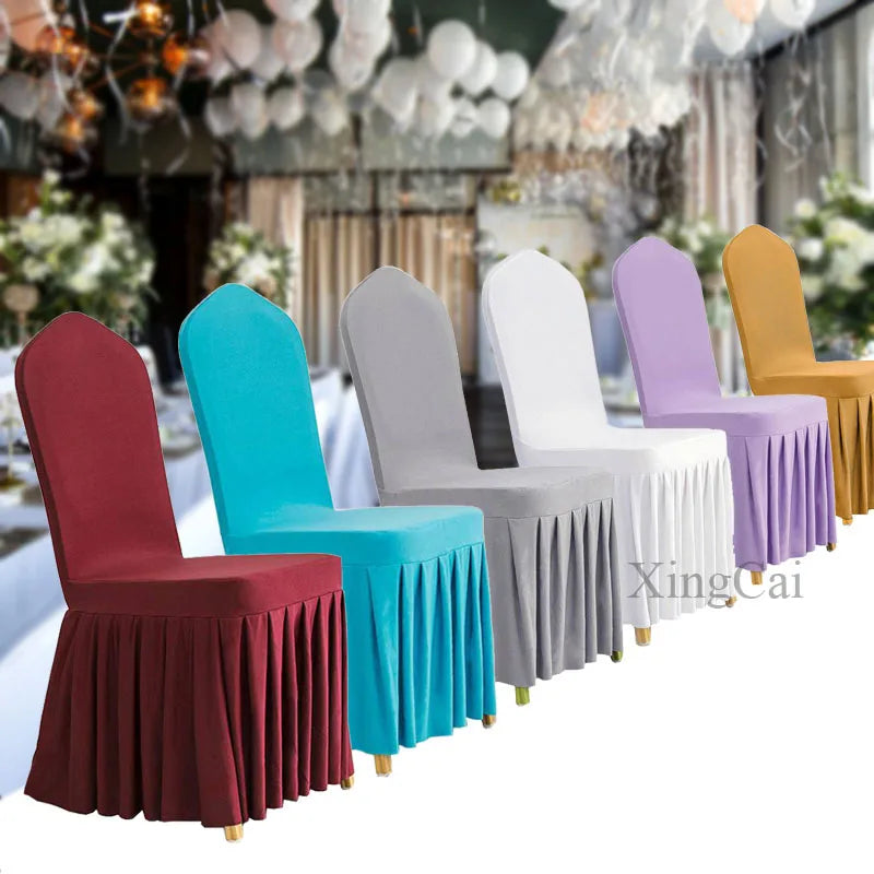 Housse de Chaise - Jupe - Couleur Unie - Mariage & Hôtel