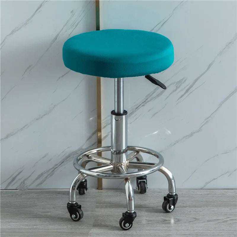 Housse Tabouret Rond - Couleur Unie