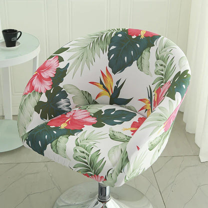 Housse Chaise Bar - Avec Motifs - Dossier Arrondi
