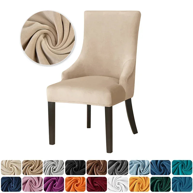 Housse Chaise Scandinave avec Accoudoirs - Velours