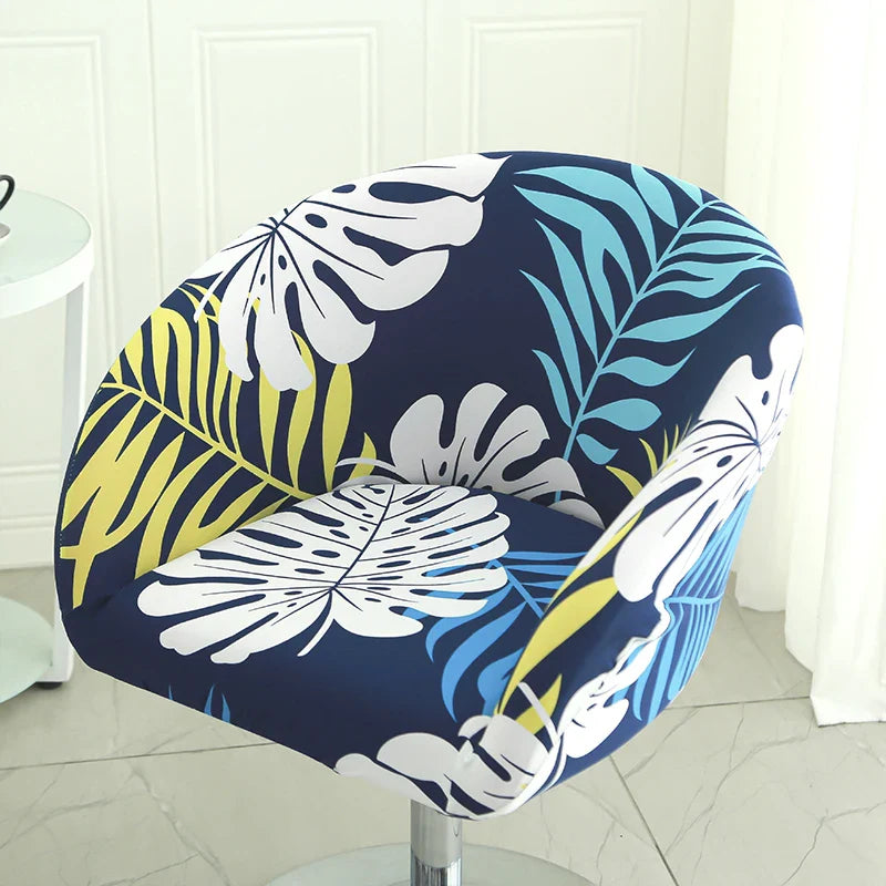 Housse Chaise Bar - Avec Motifs - Dossier Arrondi