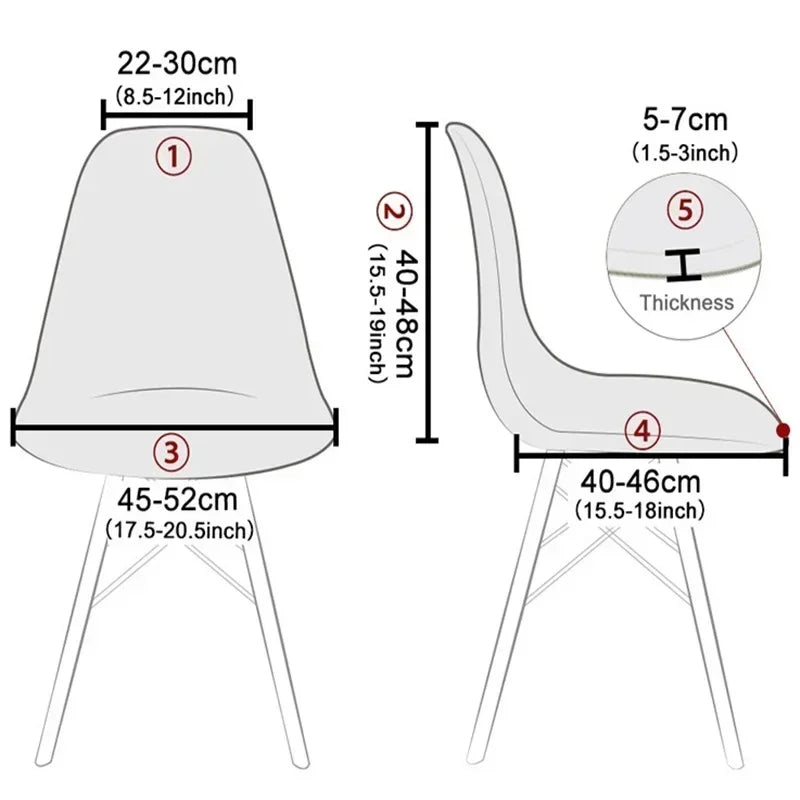Housse de Chaise Scandinave - Velours