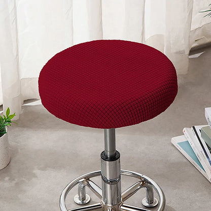 Housse Tabouret Bar Rond Jacquard