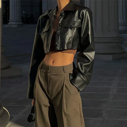 Élise™ | Veste en similicuir élégante