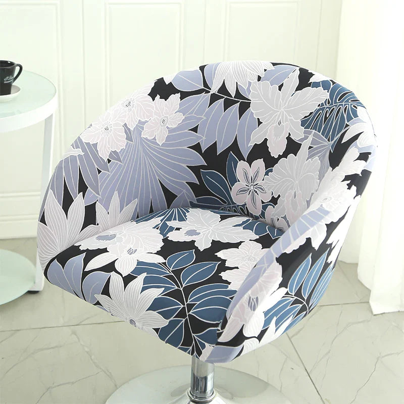 Housse Chaise Bar - Avec Motifs - Dossier Arrondi