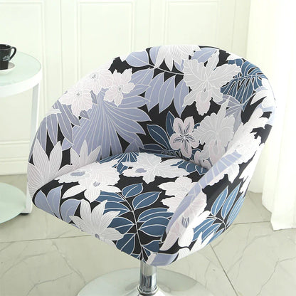 Housse Chaise Bar - Avec Motifs - Dossier Arrondi