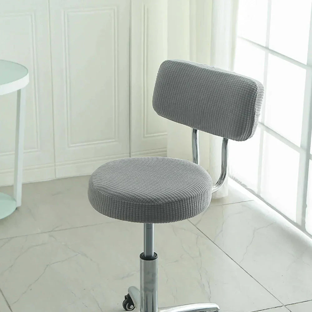 Housse de Tabouret Rond avec Dossier
