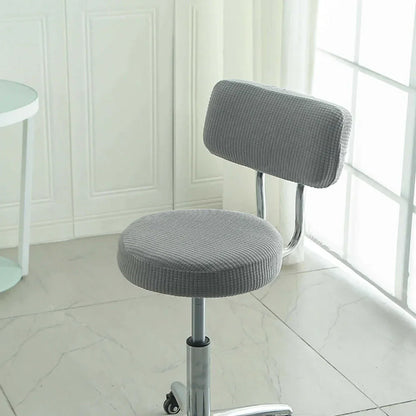 Housse de Tabouret Rond avec Dossier