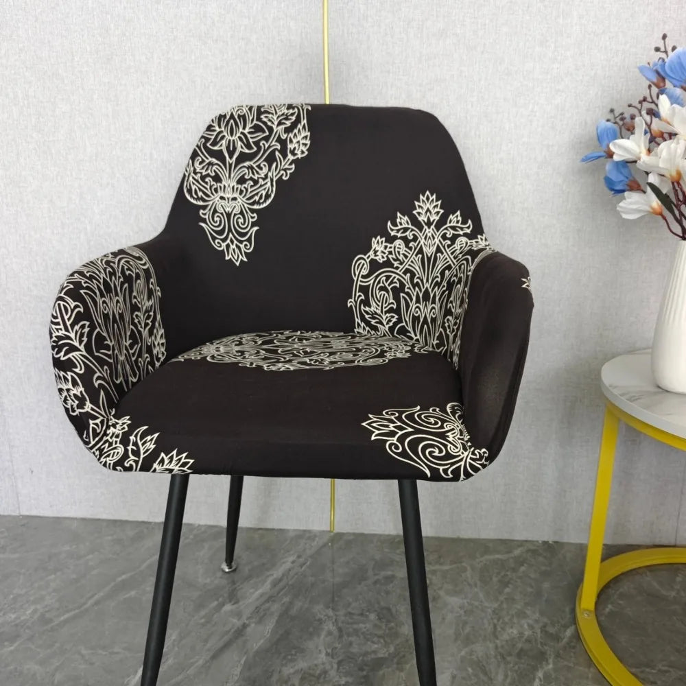 Housse Chaise Scandinave avec Accoudoirs - Avec Motifs