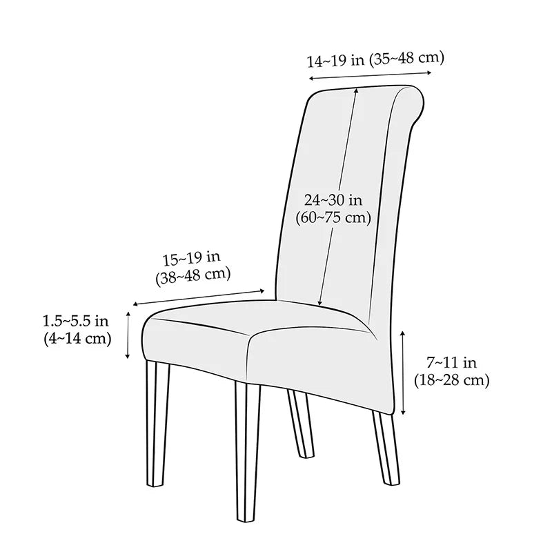 Housse de Chaise XL - Motif Tressé