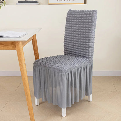 Housse de Chaise - Avec Jupe - Couleur Unie