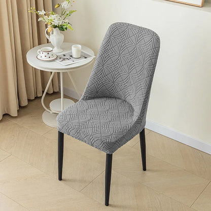 Housse de Chaise Scandinave Dossier Arrondi - Motif Gaufré