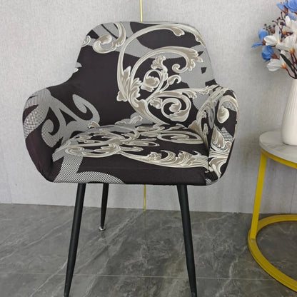 Housse Chaise Scandinave avec Accoudoirs - Avec Motifs