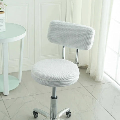 Housse de Tabouret Rond avec Dossier